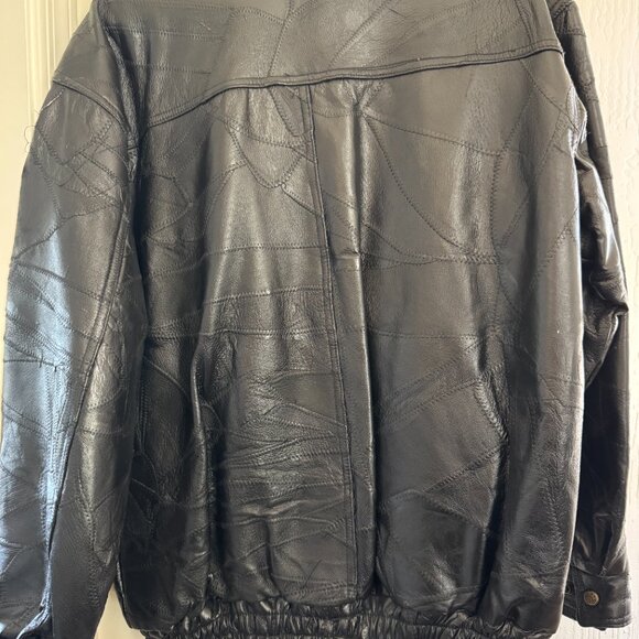 D-Day Anniversary Genuine Leather Bomber Jacket - Picture 4 of 7